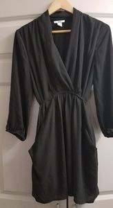 bar iii black draped dress